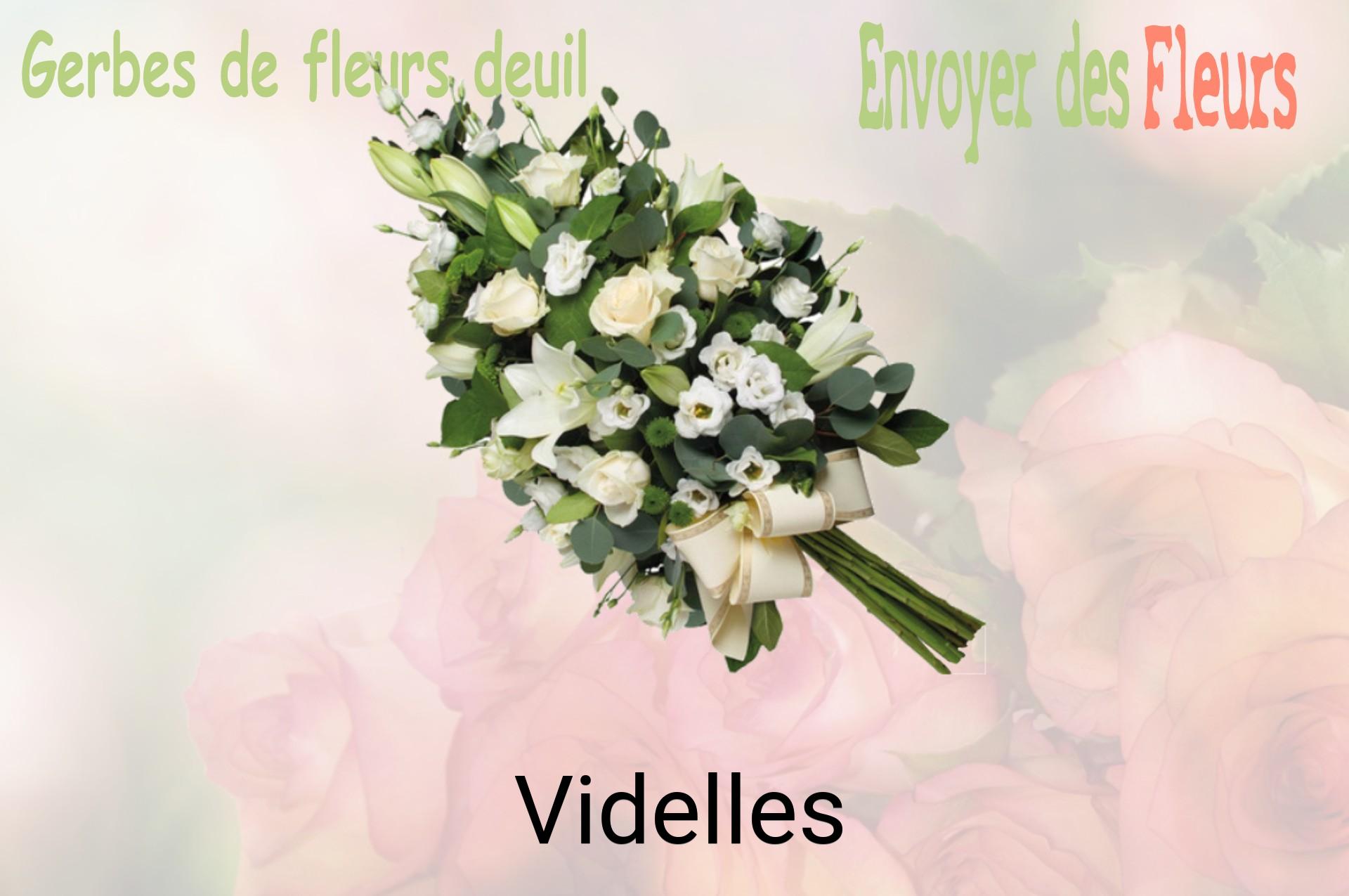 Gerbe de fleurs de deuil livrée à Videlles
